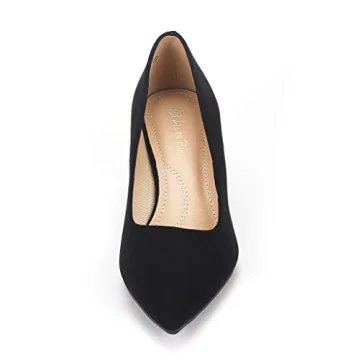 DREAM PAIRS Women's Comfortable Kitten Heel Pumps Office Shoes