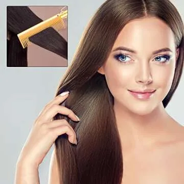 Aethland Hot Comb for Natural Hair and Wigs - Fast Heating