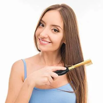 Aethland Hot Comb for Natural Hair and Wigs - Fast Heating