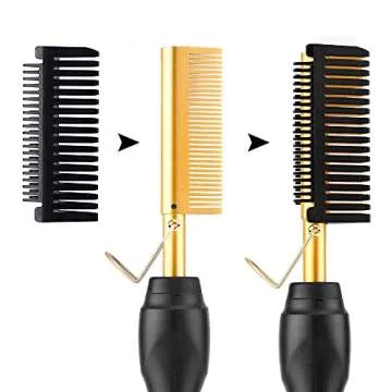 Aethland Hot Comb for Natural Hair and Wigs - Fast Heating