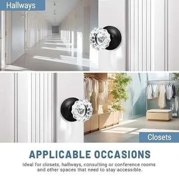 Elegant KNOBWELL Passage Glass Door Knobs for Your Home