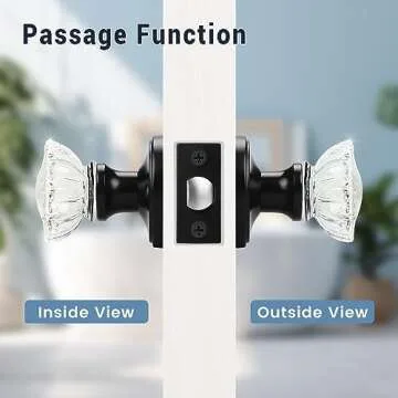 Elegant KNOBWELL Passage Glass Door Knobs for Your Home