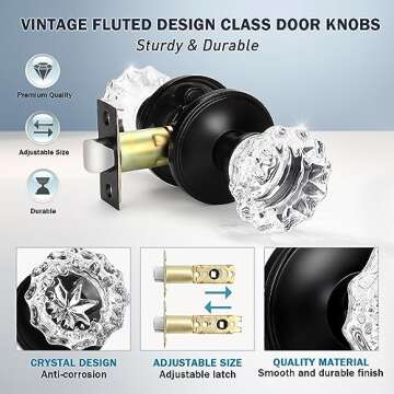 Elegant KNOBWELL Passage Glass Door Knobs for Your Home