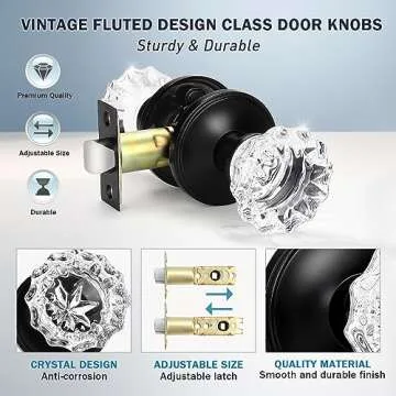 Elegant KNOBWELL Passage Glass Door Knobs for Your Home