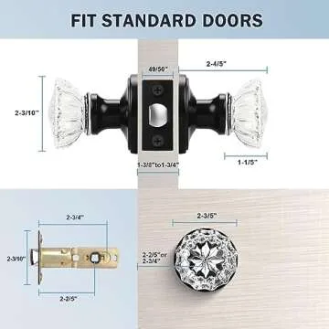Elegant KNOBWELL Passage Glass Door Knobs for Your Home