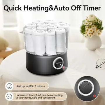 HYTOBP Mini Hot Towel Warmer for Spa, Towel Warmer Esthetician 5-Minute Heating Small Towel Warmer, Mini Towel Warmer Towel Steamer for Facials, Bathroom, Barber, at Home Salon(Black)