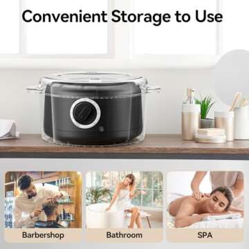 HYTOBP Mini Hot Towel Warmer for Spa, Towel Warmer Esthetician 5-Minute Heating Small Towel Warmer, Mini Towel Warmer Towel Steamer for Facials, Bathroom, Barber, at Home Salon(Black)