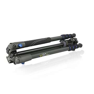 Vanguard VEO 2 204AB Blue Aluminum Travel Tripod with VEO 2 BH-45 Ball Head for Sony, Nikon, Canon, Fujifilm Mirrorless, Compact System Camera (CSC), DSLR
