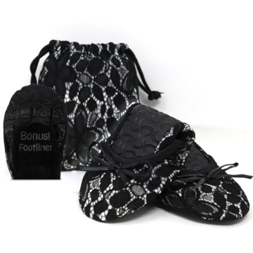 Silky Toes Women’s Foldable Lace Wedding Flats - Comfortable Bridal Shoes