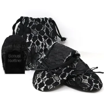 Silky Toes Women’s Foldable Lace Wedding Flats - Comfortable Bridal Shoes