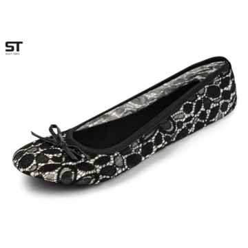 Silky Toes Foldable Lace Wedding Flats for Stylish Comfort