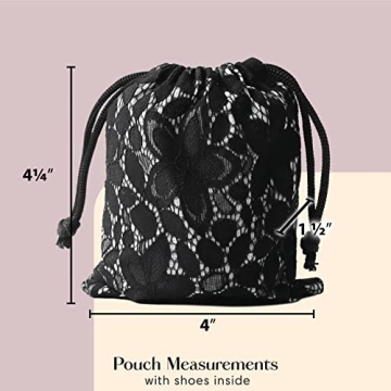 Silky Toes Foldable Lace Wedding Flats for Stylish Comfort