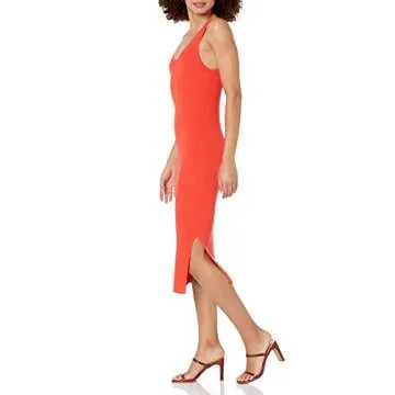 The Drop Yasmin Midi Dress - Fire Orange Plus Size