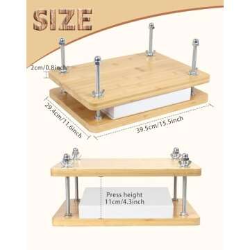 DERZIFUN Book Binding Kits, 15.5"x11.6" Large Size Book Press, Portable Flower Bookbinding Press for Handmade Bookbinding, Book Making Kit for Craft Enthusiasts
