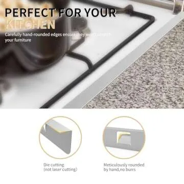 MOFINO Stainless Steel Stove Gap Covers for Kitchen