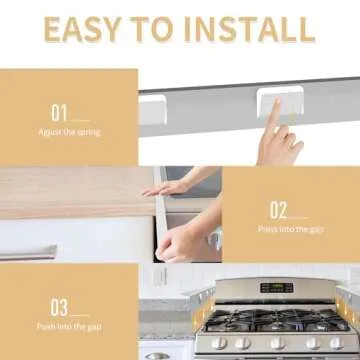 MOFINO Stainless Steel Stove Gap Covers for Kitchen