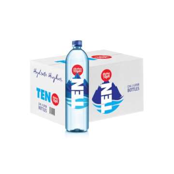 TEN Alkaline Spring Water, pH 10, High in Electrolytes, 16.9 Ounce Bottle (Pack of 24)