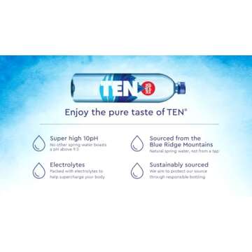 TEN Alkaline Spring Water with pH 10 - 24 Pack