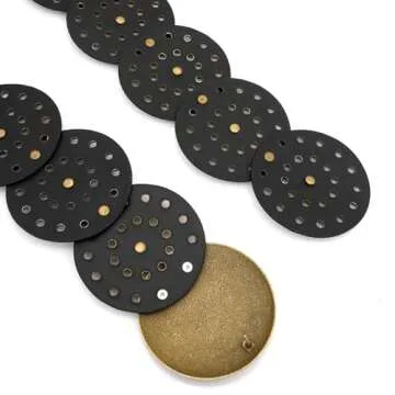 WULIQIUQIU Wide Disc Belt for Women Boho Concho Leather Belts Vintage Western Waist Belt