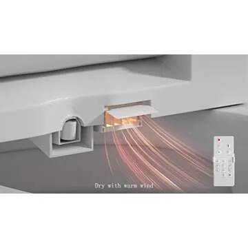 EUROTO Smart Toilet Bidet Luxury Seat Elongated for Bathroom Toilet Bowls, Toilet Seats, Unlimited Warm Water, Fashionable and slim design, Nightlight