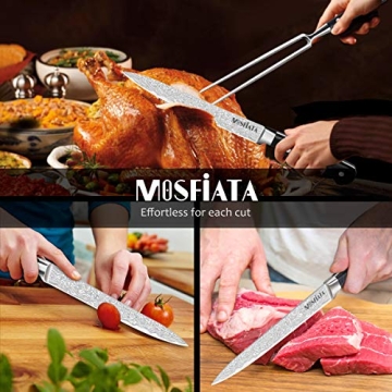 MOSFiATA German Stainless Steel Carving Knife Fork Set