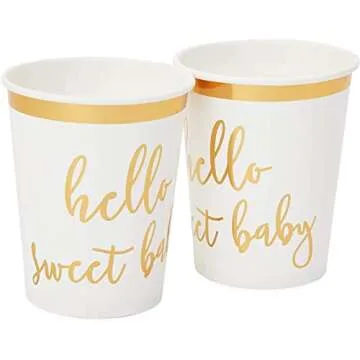 Hello Sweet Baby Shower Dinnerware Set for 24 Guests