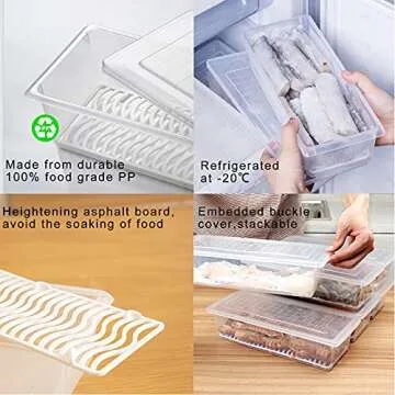 SOUJOY 6 Pack Food Storage Containers for Freshness