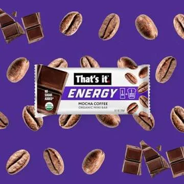 That’s it. Organic Energy Coffee Mini Bars - (1 Mini Bar = 1 Cup of Coffee) Grab and Go, No Added Sugars, Non-GMO, Caffeine Power Snack, Kosher, Allergy Friendly (Mocha Coffee - 15 Count)