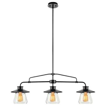 Nate 3-Light Pendant - Vintage Style, Easy Install