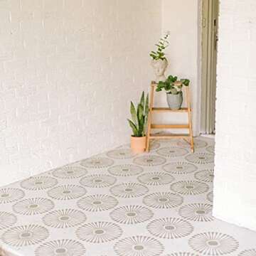 Reusable Tile Stencil 12x12 (2 Pack) | Large Floor Stencils for Painting Floors 12x12 | Wall Stencils for Painting | Concrete Stencils for Patio | Boho Stencil | Paint Stencils for Walls and Floors