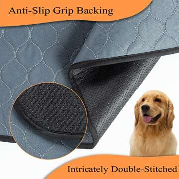 Bunlitent Washable Pee Pads for Dogs 72x72, 2 Pack, Extra Large Reusable Puppy Pads, Dog Training Pads with Quick Dry, Large Anti-Slip Dog Pee Pads, Whelping Pads, Potty Pad