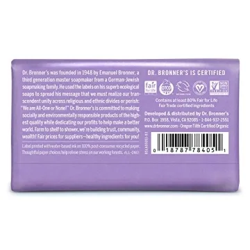 Dr. Bronner's Lavender Bar Soap - Organic & Moisturizing