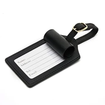 Personalized PU Leather Luggage Tag with Privacy Cover