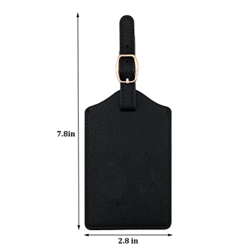 Personalized PU Leather Luggage Tag with Privacy Cover