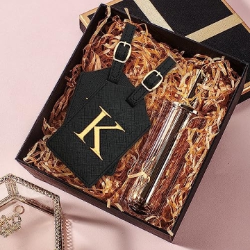 Personalized PU Leather Luggage Tag with Privacy Cover