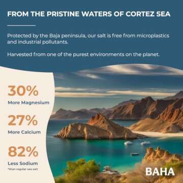 BAHA - Baja Gold Mineral Sea Salt | Original Natural Grain Baha Gold Salt from Sea of Cortez | Low Sodium & Mineral | For Cooking, Plating and Hydration | for Grinding | 1 Lb. Bag