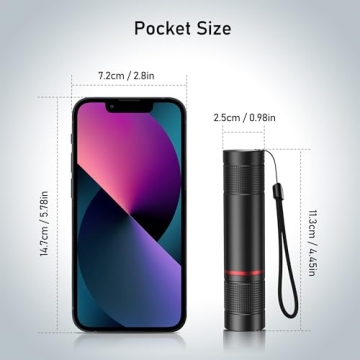 Blukar 2000L Super Bright Rechargeable Flashlight Outdoor