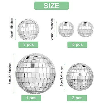 Jetec Disco Ball Cake Toppers for Party Decorations