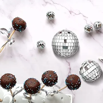 Jetec Disco Ball Cake Toppers for Party Decorations