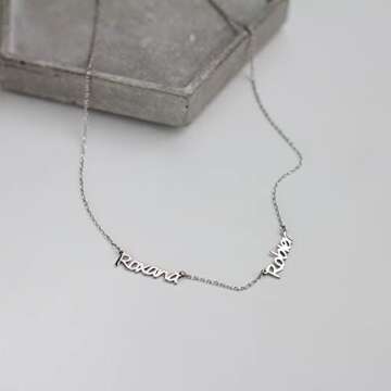 Name Necklace, Kids Name Necklace, Personalized Necklace, Custom Name Necklace, 3 Name Necklace, Gift for Mother, Couples Necklace, Birthday Gift - Sterling Silver