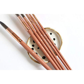 Wonder Forest Premium Synthetic Watercolor Brush Set, Set of 6 Pointed Round Artist Paint Brushes, Sizes 2, 4, 6, 8, 10 and 12