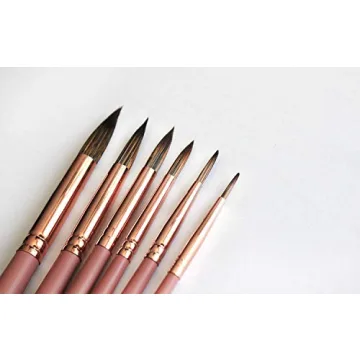 Wonder Forest Premium Synthetic Watercolor Brush Set, Set of 6 Pointed Round Artist Paint Brushes, Sizes 2, 4, 6, 8, 10 and 12