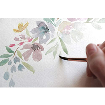 Wonder Forest Premium Synthetic Watercolor Brush Set, Set of 6 Pointed Round Artist Paint Brushes, Sizes 2, 4, 6, 8, 10 and 12