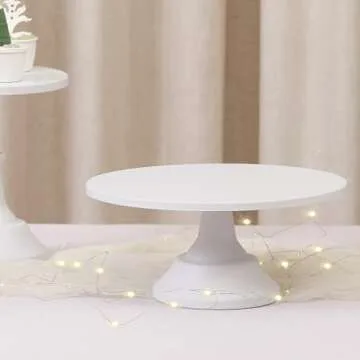 VILAVITA 3-Set Modern Cake Stands Round Cake Stand Cupcake Stands for Baby Shower, Wedding Birthday Party Celebration, Matte White