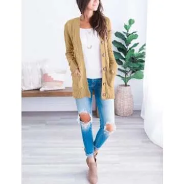 Cozy Cable Knit Cardigan for Women - Perfect Fall Layering