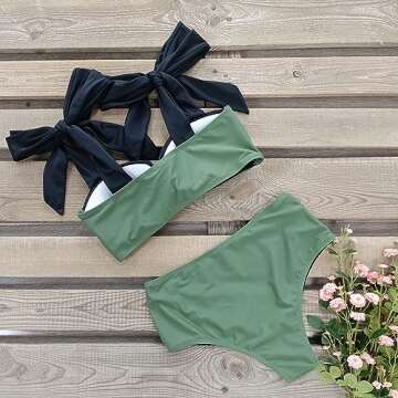 SPORLIKE Women Bikini Swimsuit with Adjustable Straps
