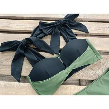 SPORLIKE Women Bikini Swimsuit with Adjustable Straps