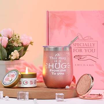 Gifts for Women,Care Package for Women,Get Well Soon Gifts for Women,Gift Basket for Women,Self Care Gifts Cheer Up Gifts for Women,Thinking of You Gifts for Women w/ Tumbler Blanket