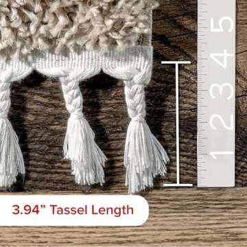 nuLOOM Neva Modern 4x6 Tasseled Shag Area Rug