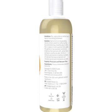 NOW Solutions Apricot Kernel Oil for Skin and Hair Care